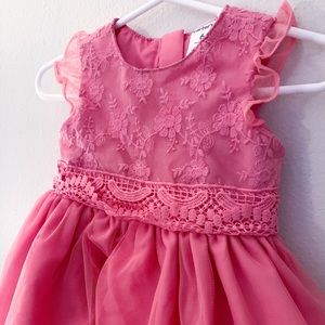 Baby girls pink formal dress